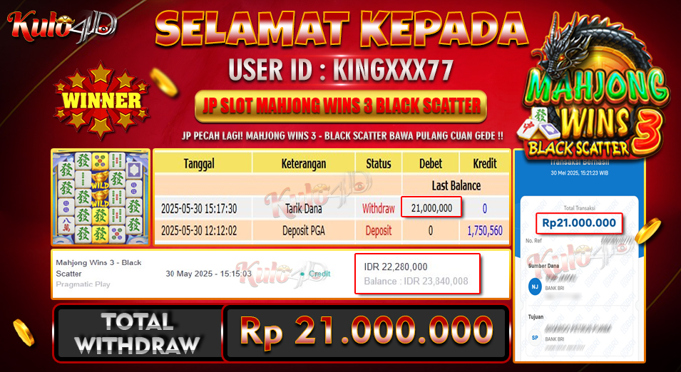 Jackpot Slot Scatter Hitam